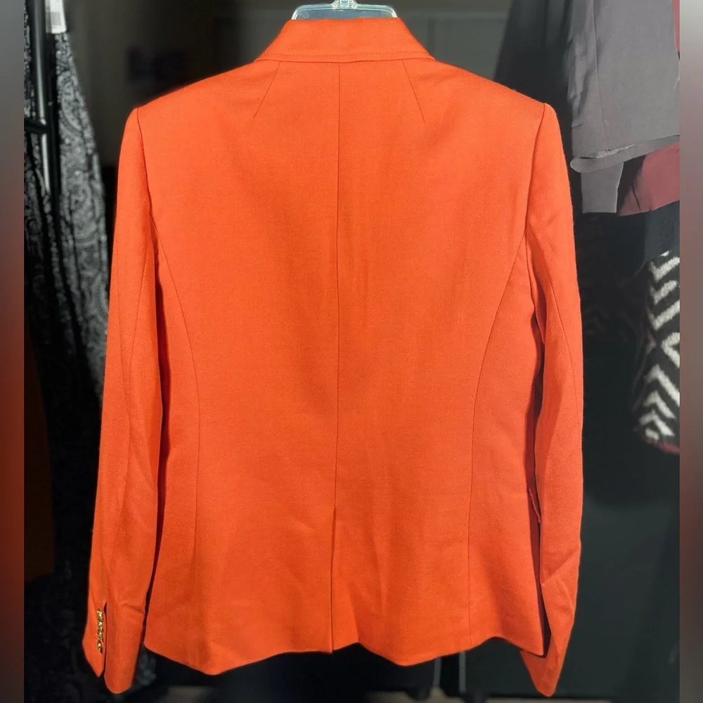 🛑 J. CREW Schoolboy Bold Orange Women's Blazer/Sport Coat - Picture 2 of 3